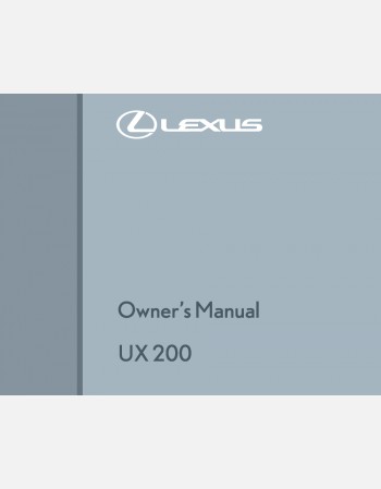 lexus ux200 2021-2022 owners manual